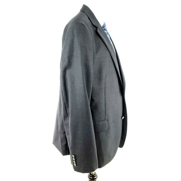 Stafford 44L 2 Silver Button Gray Wool Blazer Spor - Picture 6 of 10